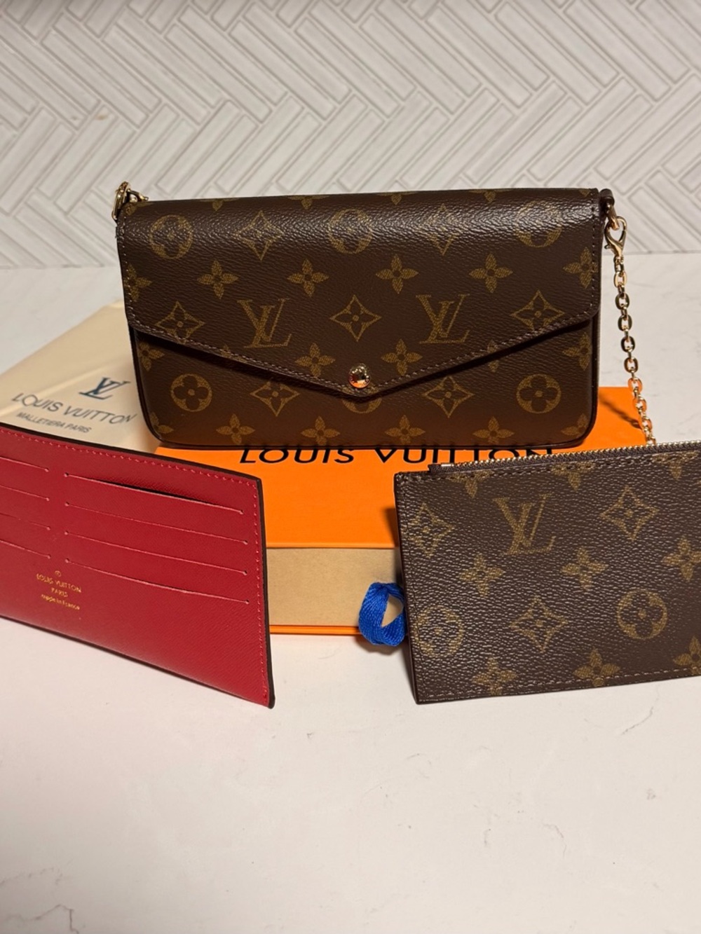 Louis Vuitton Brown Monogram Pochette Felicie Crossbody